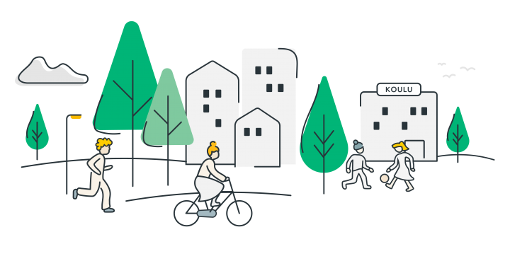 kaupunki koulu ja ihmiset